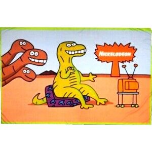 Culturefly Nickelodeon TV Dinosaurs Doo Wop Beach Pool Towel Nick Box 61"x42"